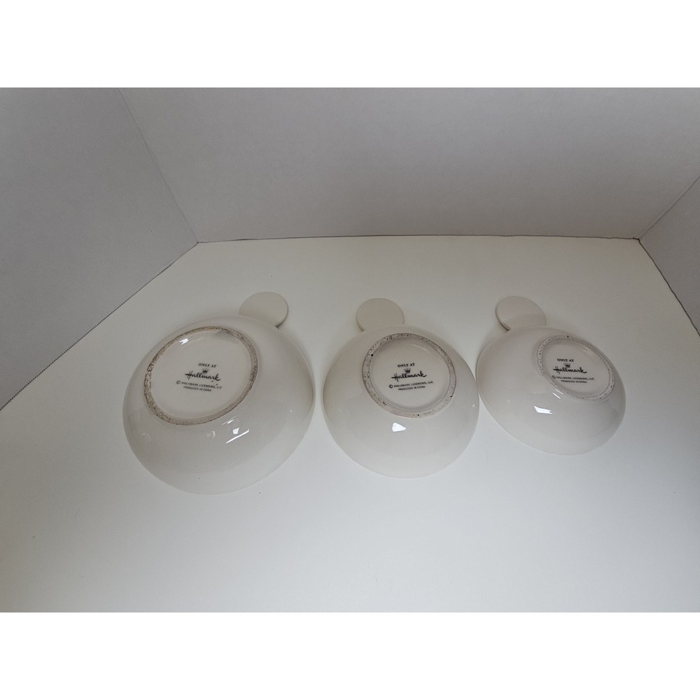 Hallmark Snowflake Nesting‎ Ceramic Measuring Cups Set Of 3 - Picture 3 of 14